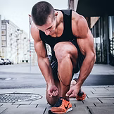 Athlete preparing to eat a balanced pre-workout meal